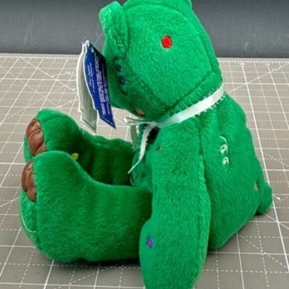 Limited Treasures Holiday Edition 1999 Green Collectible Bear Plush - Picture 2 of 9